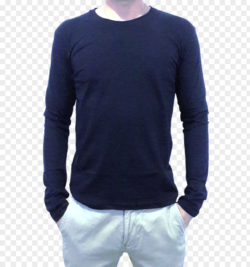 Sweaters Long-sleeved T-shirt Blue PNG