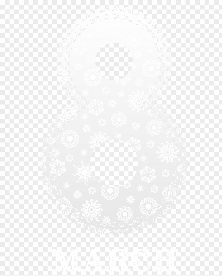 White 8 March Text Decor Clipart Black And Pattern PNG