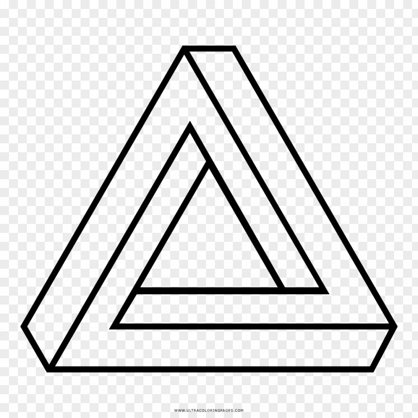 Optical Illusion Penrose Triangle Stairs Impossible Object PNG