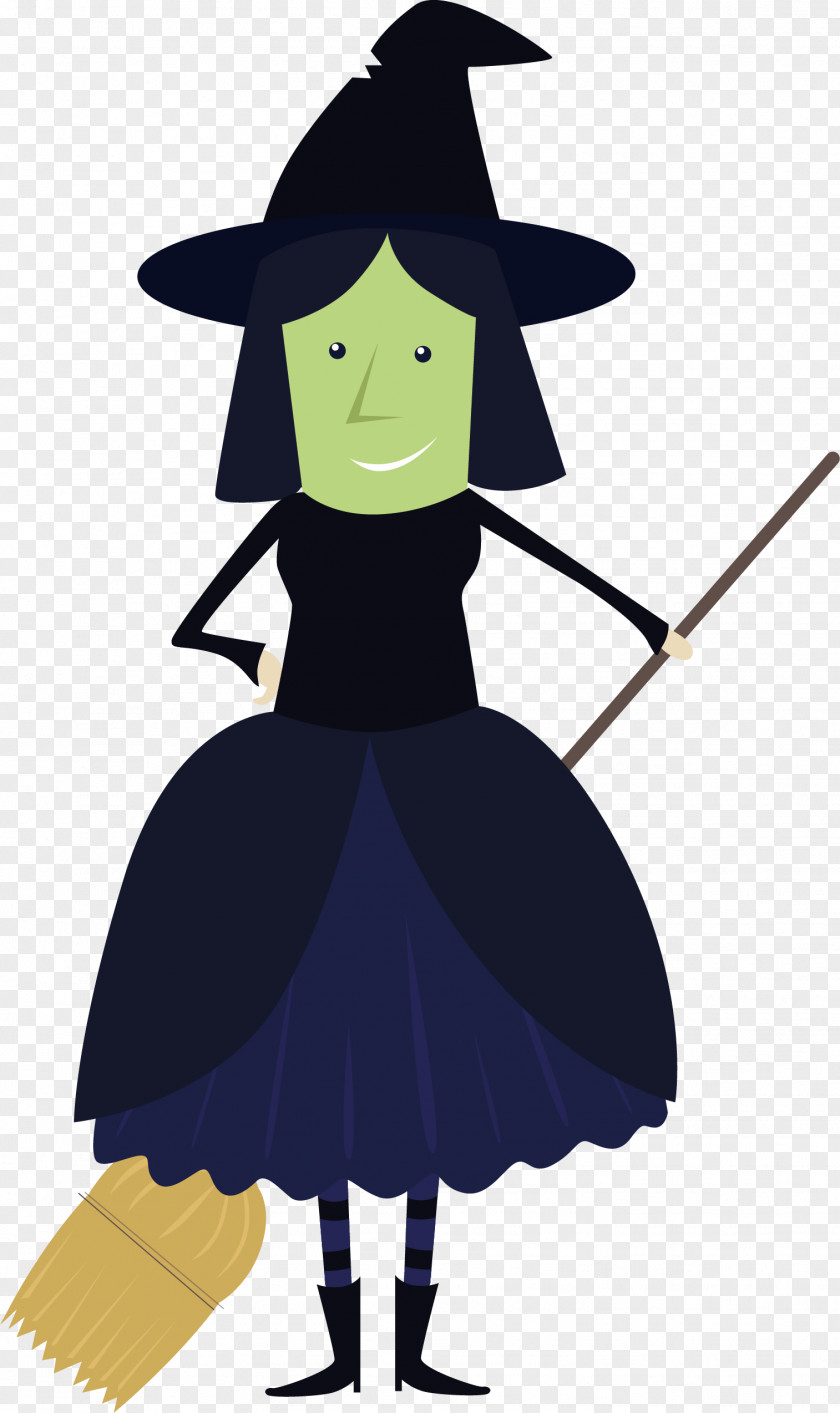 Vector Hand-painted Witch Comics Halloween Party Boszorkxe1ny PNG