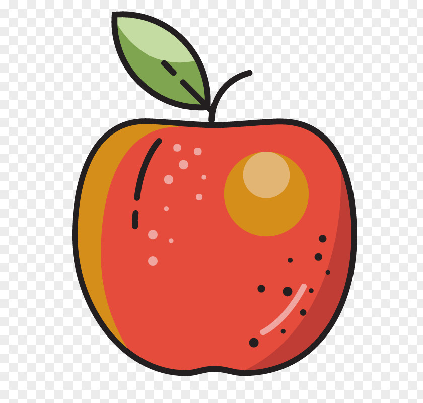Cartoon Apple Fruit Icon PNG