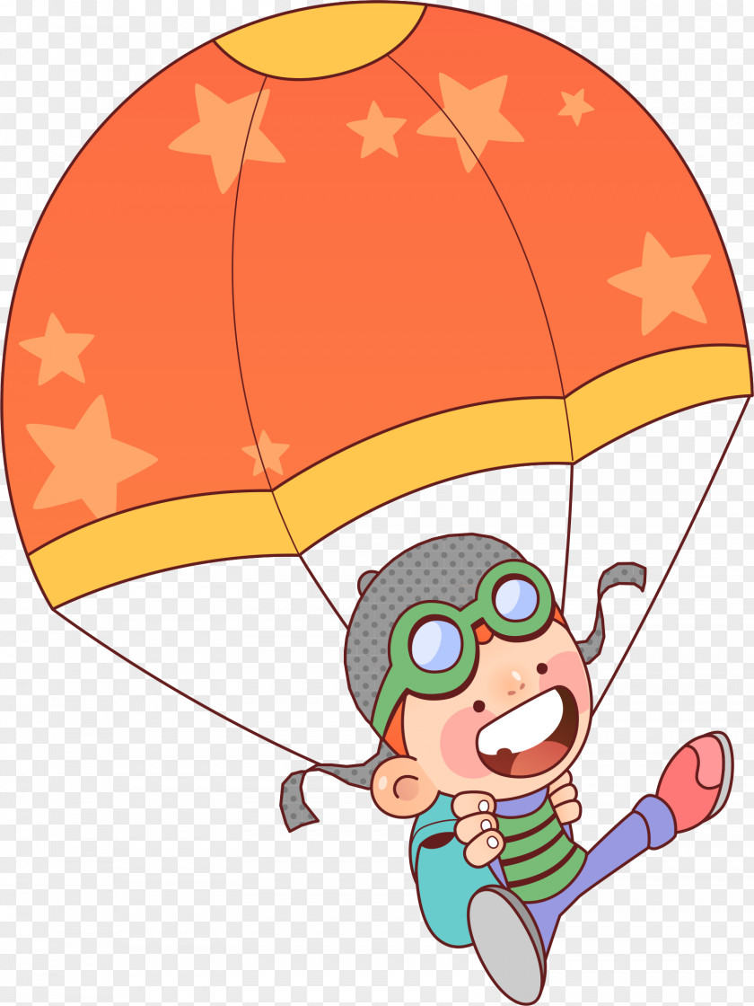 Parachute Boy Child Cartoon Clip Art PNG