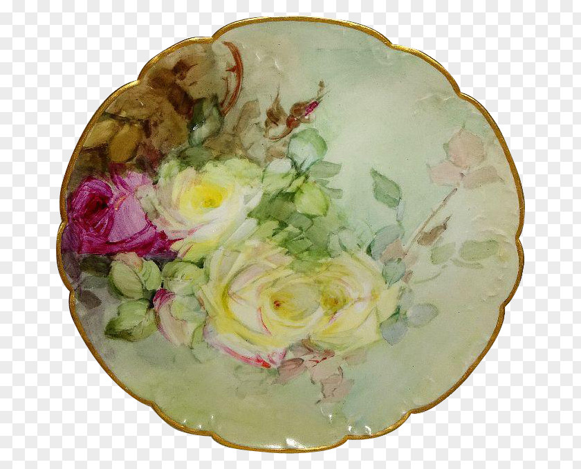 Plate Rose Haviland & Co. Porcelain PNG