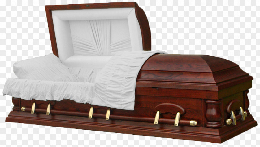 Wood Coffin Mahogany Burial Vault Funeral PNG