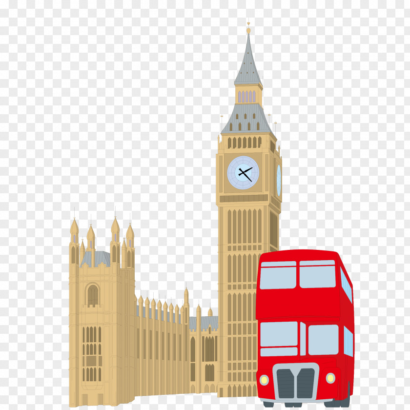 Big Ben London Bus Creatives PNG