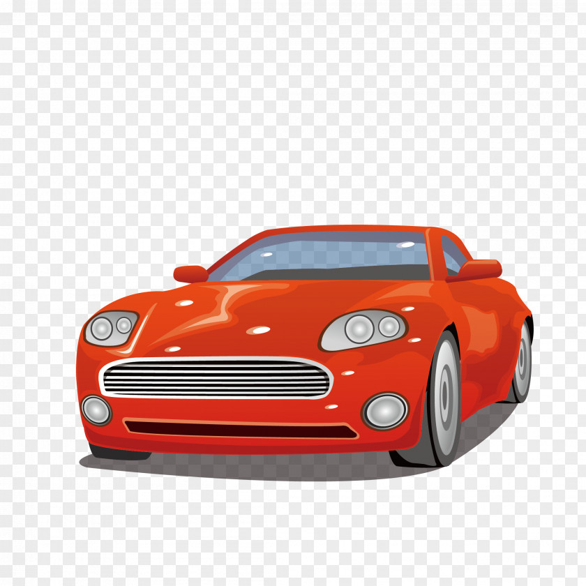 Red High-end Sports Car Vector Motors Corporation Clip Art PNG