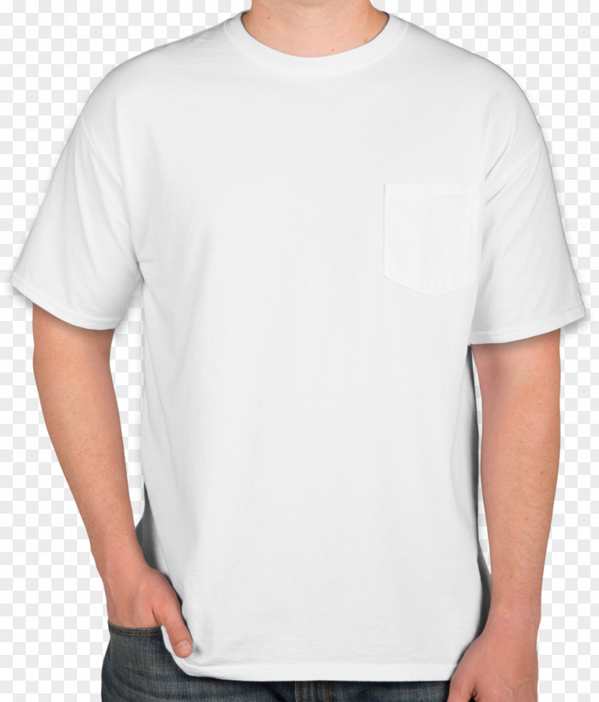 T-shirt Printed Sleeve Pocket PNG