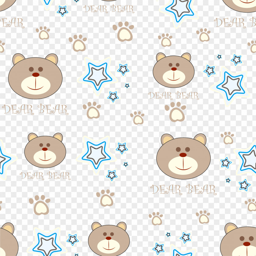 Vector Cute Bear Background Pattern PNG