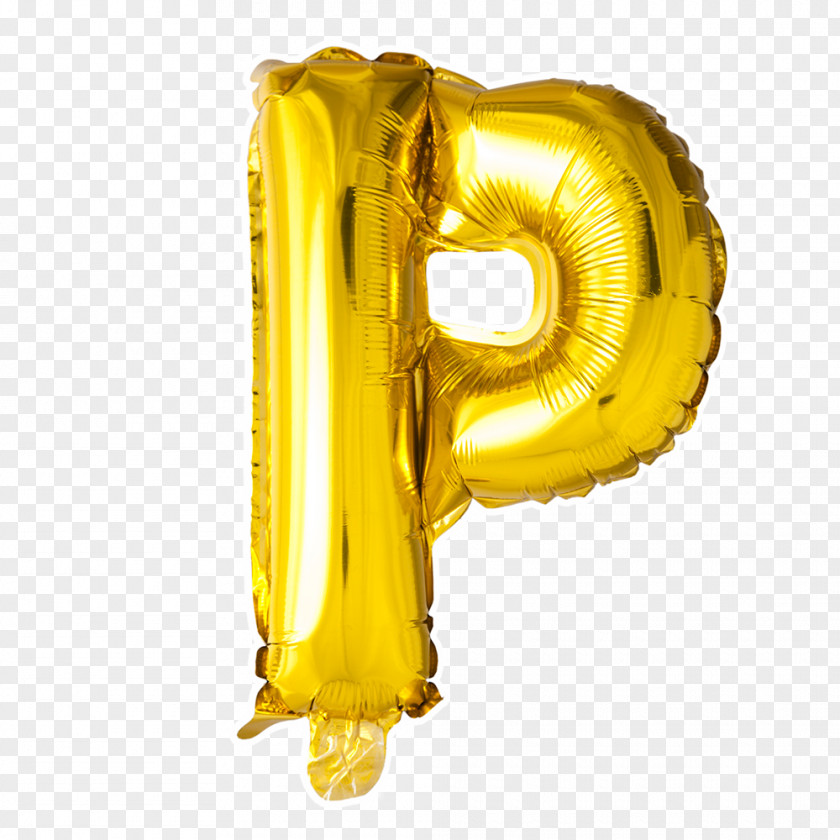 Gold Toy Balloon Helium Air Letter PNG