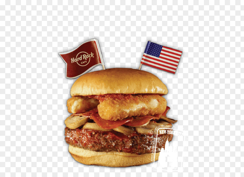 Hard Rock Cafe Cheeseburger Hamburger Buffalo Burger Breakfast Sandwich Slider PNG