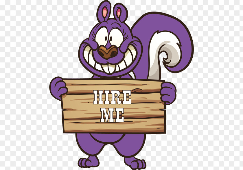 Text Violet Squirrel Cartoon PNG