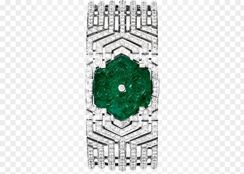 Emerald Bracelet Earring Watch Cartier Jewellery Diamond PNG