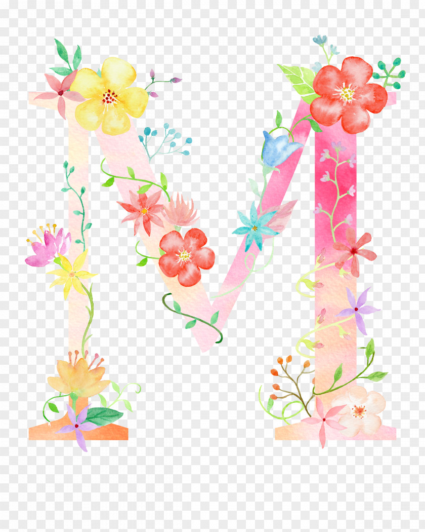 Flowers Letter M Flower Poster PNG