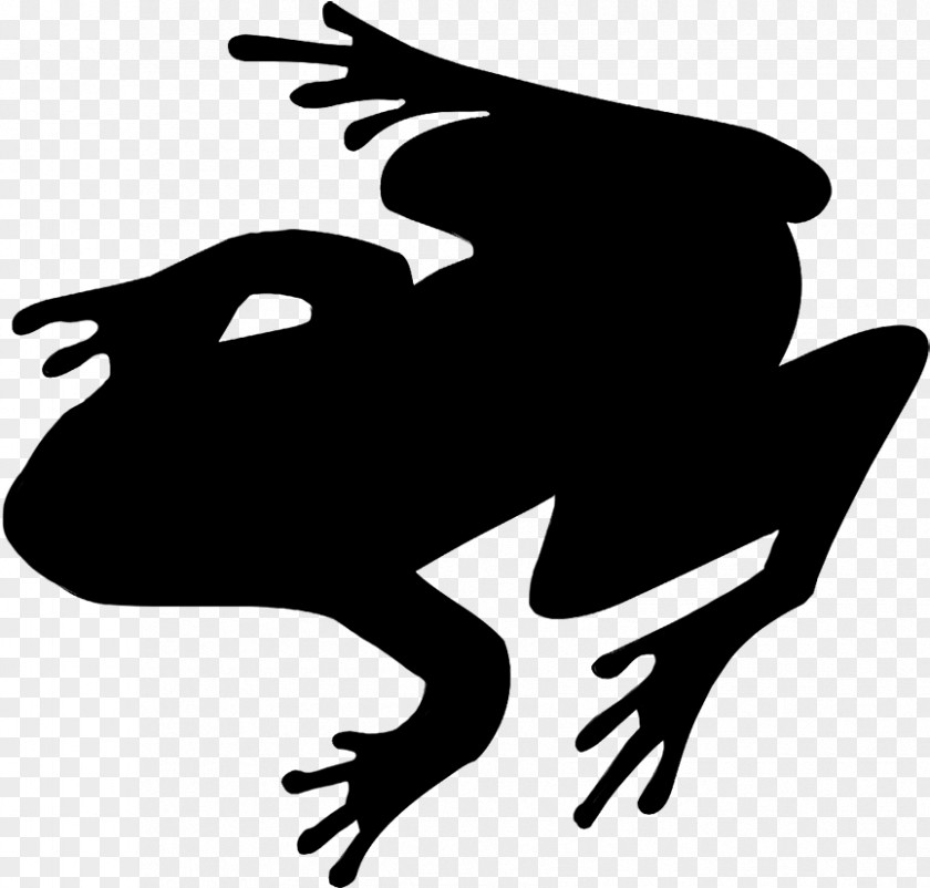 Frog Toad Black-and-white Silhouette Stencil PNG