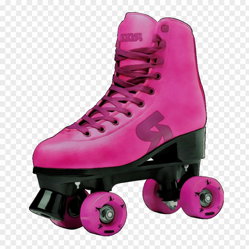 Magenta Roller Sport Footwear Quad Skates Pink Skating PNG