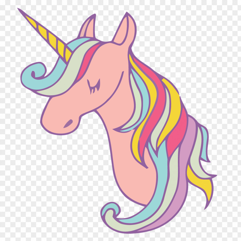 Pink Unicorn Vector Material Drawing Royalty-free Illustration PNG