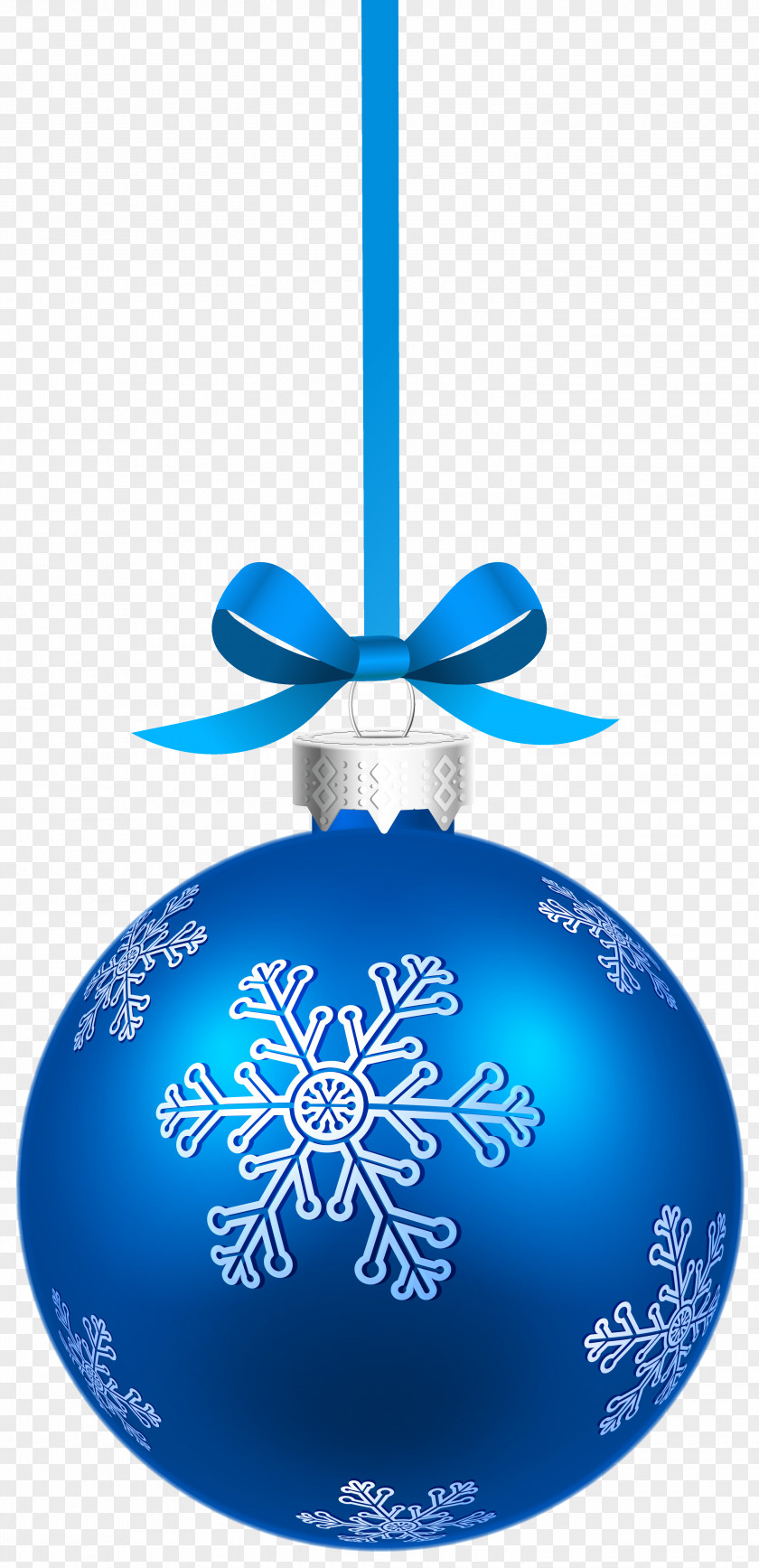 Blue Christmas Hanging Ball With Snowflakes Clipart Image Ornament Decoration Clip Art PNG