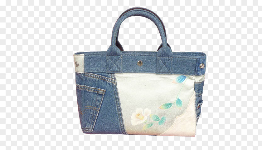 Japanese Camellia Tote Bag Handbag Jeans Leather PNG
