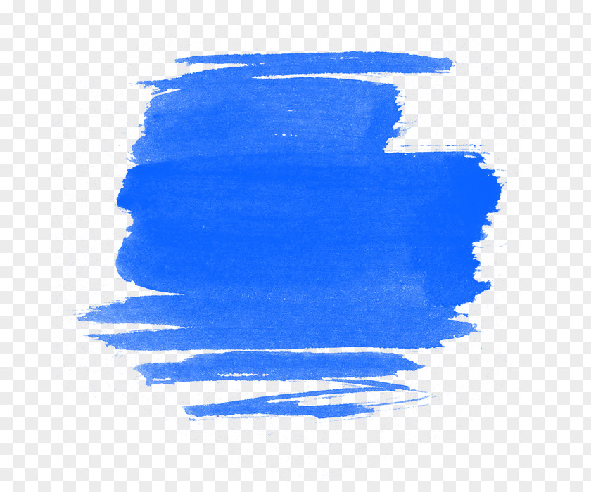 Blue Watercolor Ink Brush Painting Drawing PNG