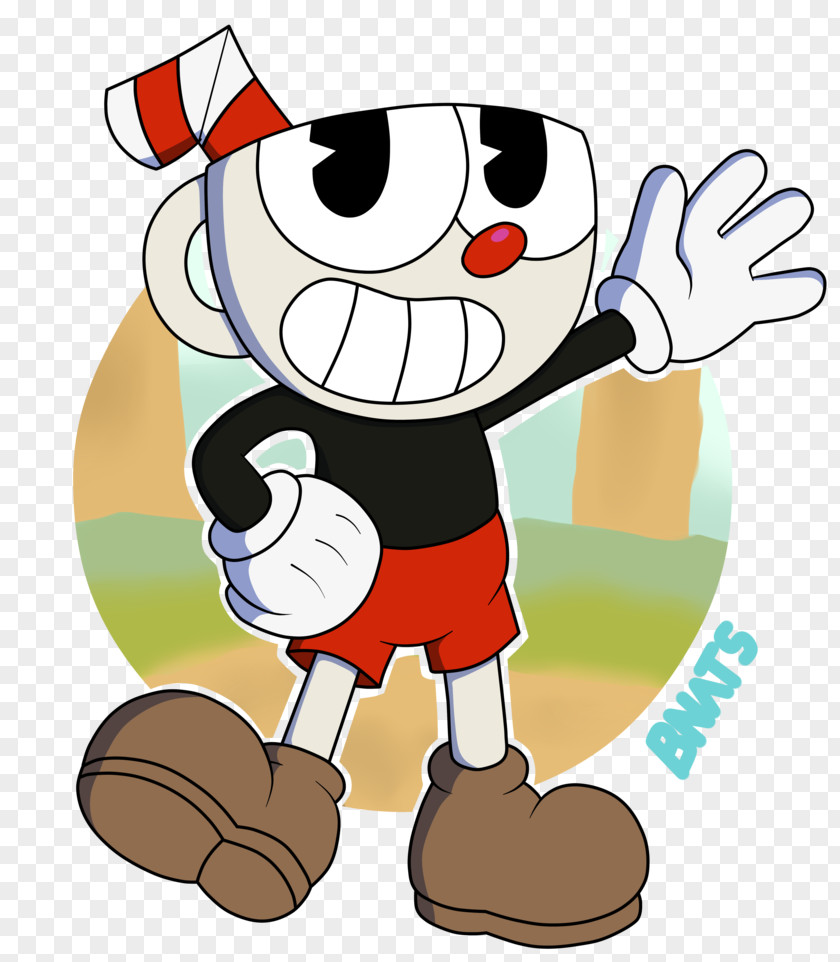 Cuphead And Mugman Fanart Studio MDHR Never Be Alone Run Gun Xbox One PNG