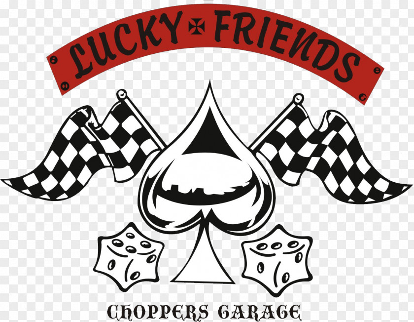Lucky 13 Friends Restaurant Food Logo PNG