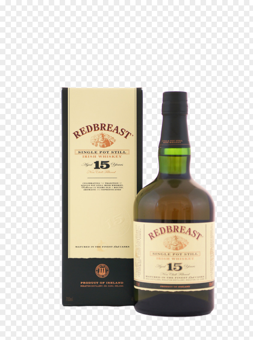 Redbreast Irish Whiskey Single Pot Still Liquor Malt Whisky PNG