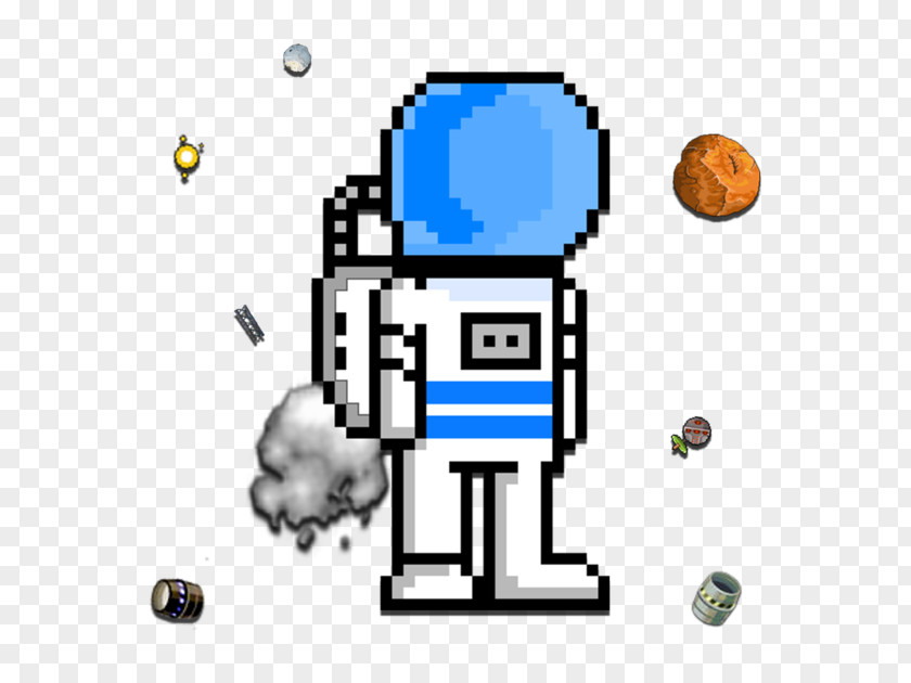 Space Debris Pixel Art T-shirt Astronaut Image PNG