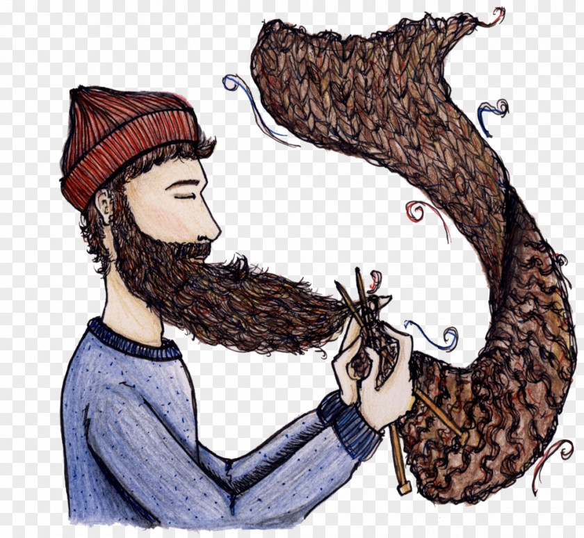 Bearded Man Polypay Facial Hair Knitting Clip Art PNG