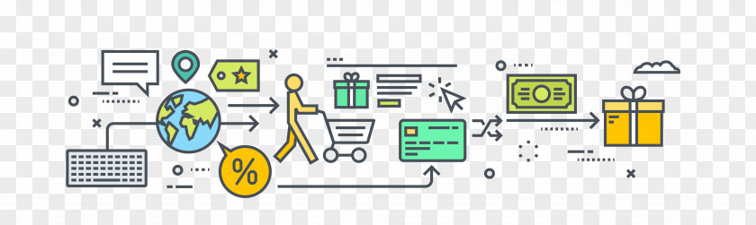 E-commerce Online Shopping Flat Design PNG