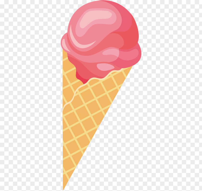 Ice Cream Neapolitan Strawberry Cones PNG