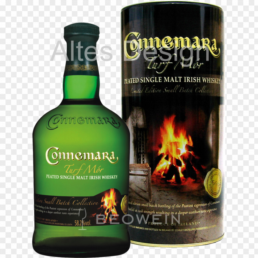 Supermarket Advertising Liqueur Connemara Turf Mor Single Malt Whiskey Peat PNG
