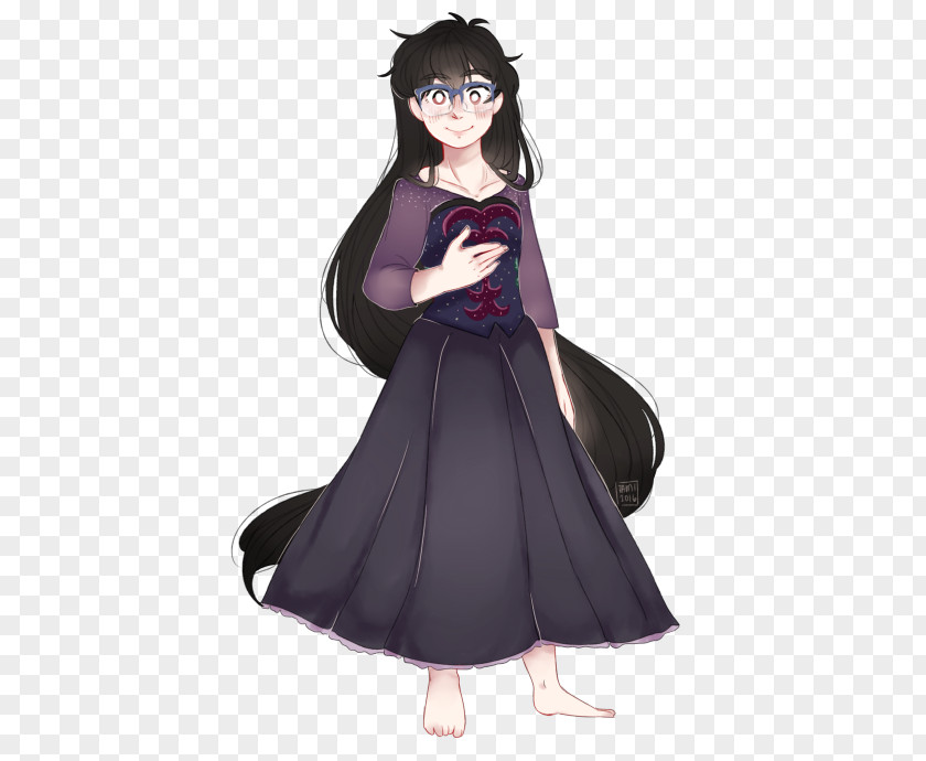 Dress Outerwear Cartoon Black Hair PNG