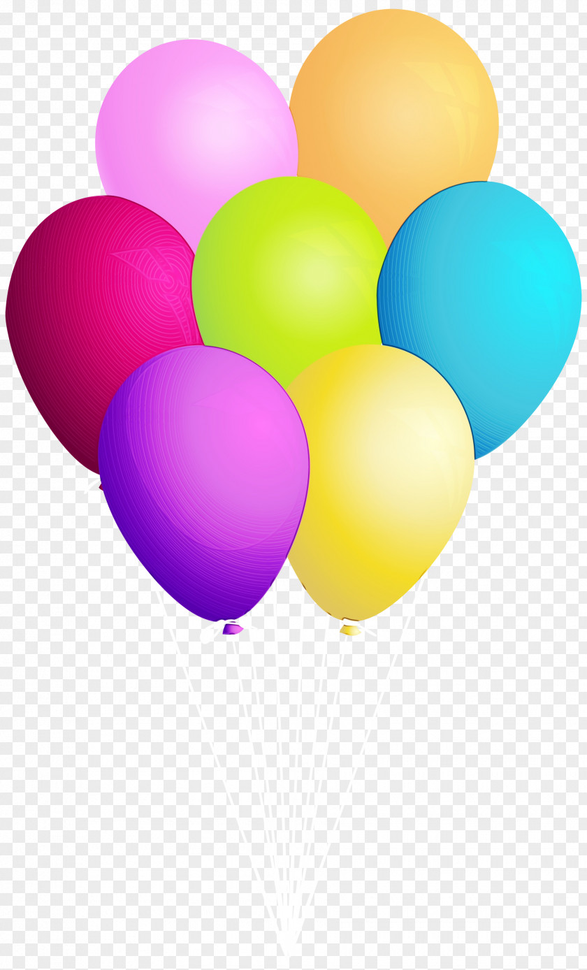 Magenta Toy Balloon Party Supply Clip Art PNG