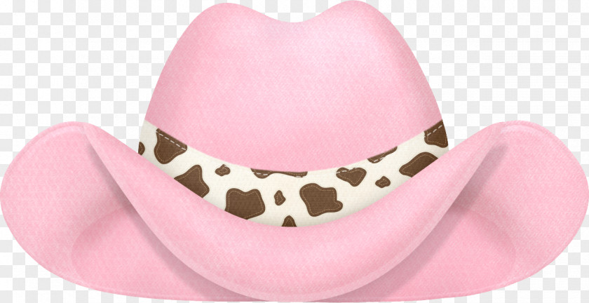 Vintage Christmas Hat Pink Cowboy Clip Art PNG