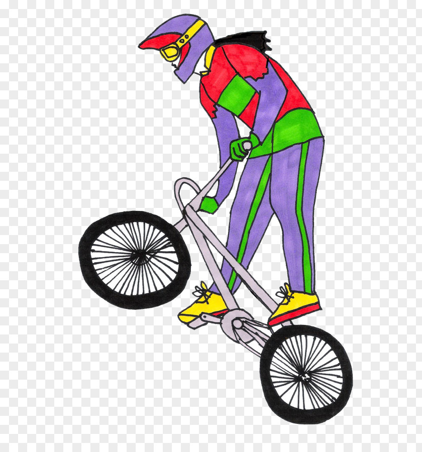 Cartoon Bike Stunt Bicycle Wheel PNG