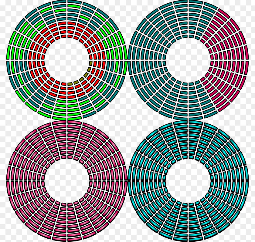 Color Wheel Art PNG