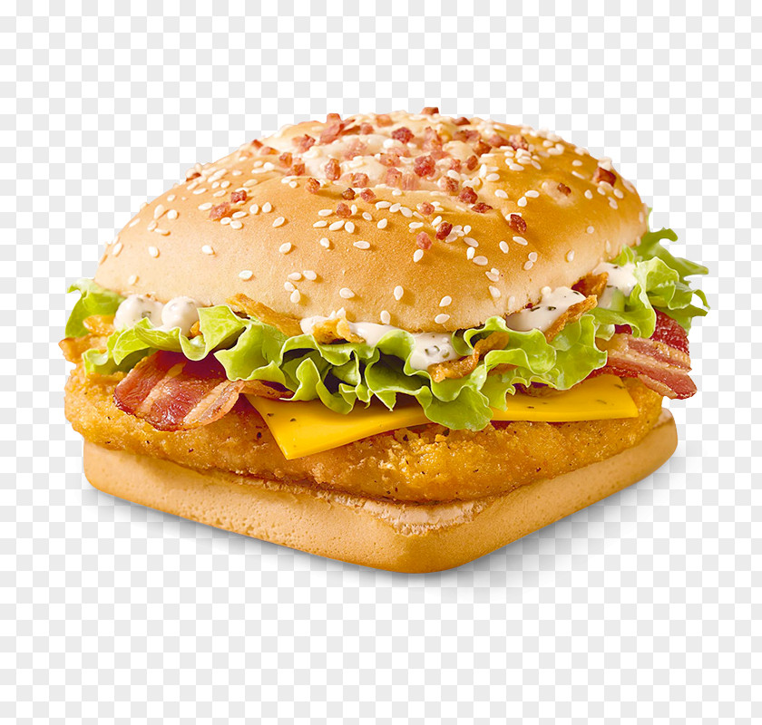 Bacon Chicken Big N' Tasty Hamburger Fast Food PNG