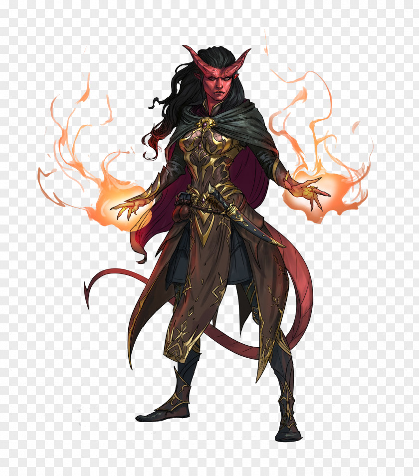 Dungeons And Dragons & Tiefling Player Character Warlock Demon PNG