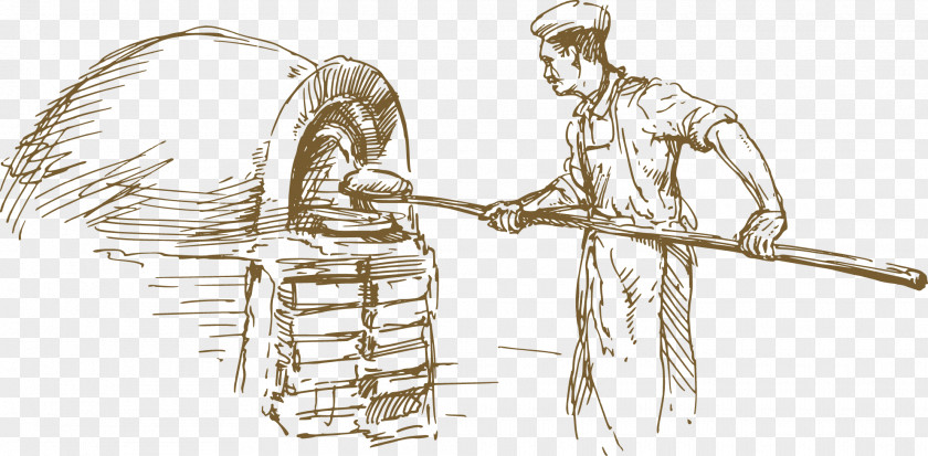 Flour Bread Baker Bakery Drawing PNG