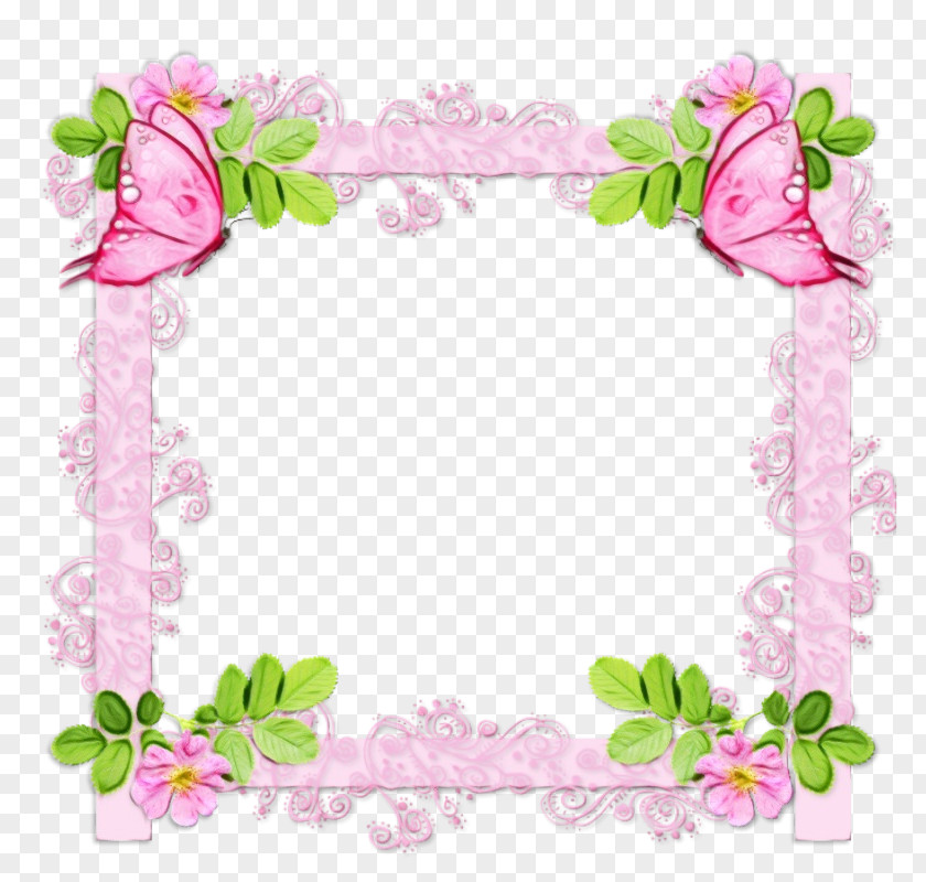 Interior Design Plant Pink Flower Frame PNG
