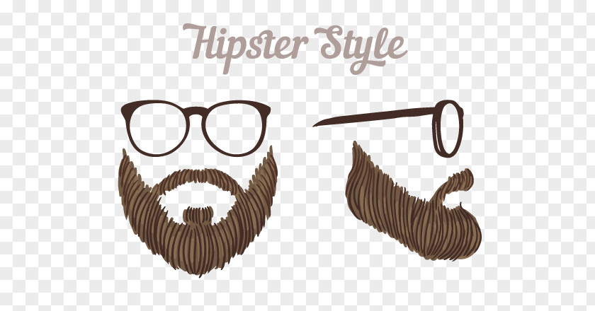 Mr. Beard Glasses Hipster Euclidean Vector PNG