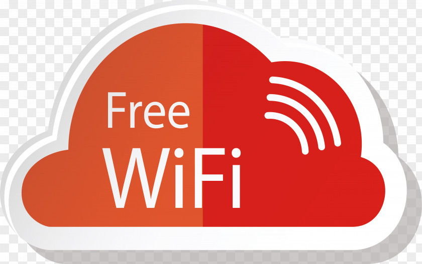 Orange Cloud Free Network Signal Wi-Fi Clip Art PNG
