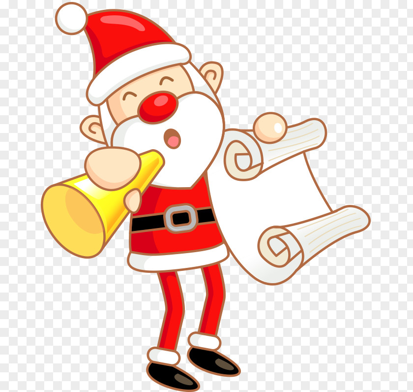 Vector Christmas List Santa Claus Clip Art PNG