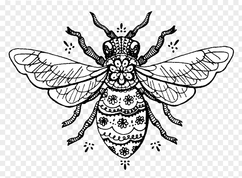 Bee Western Honey Insect Tattoo Bumblebee PNG