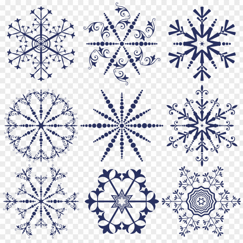 Blue Snowflake Clip Art PNG