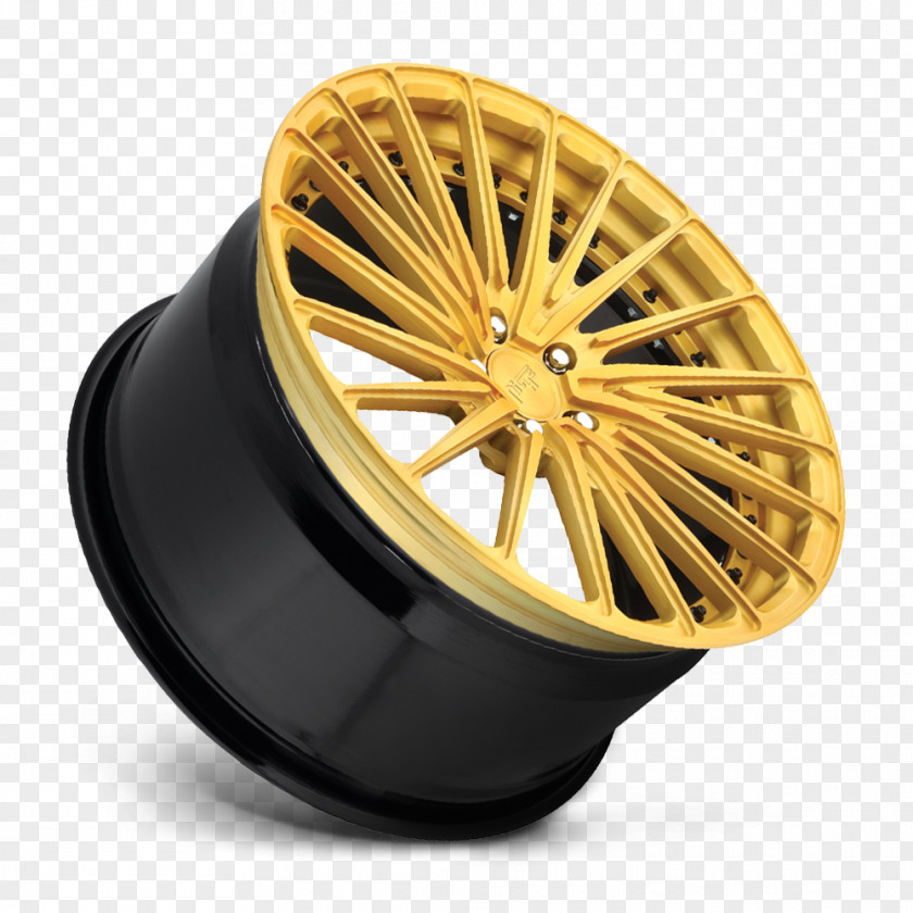 Brushed Gold Texture Wheel Car Forging Staccato Lug Nut PNG