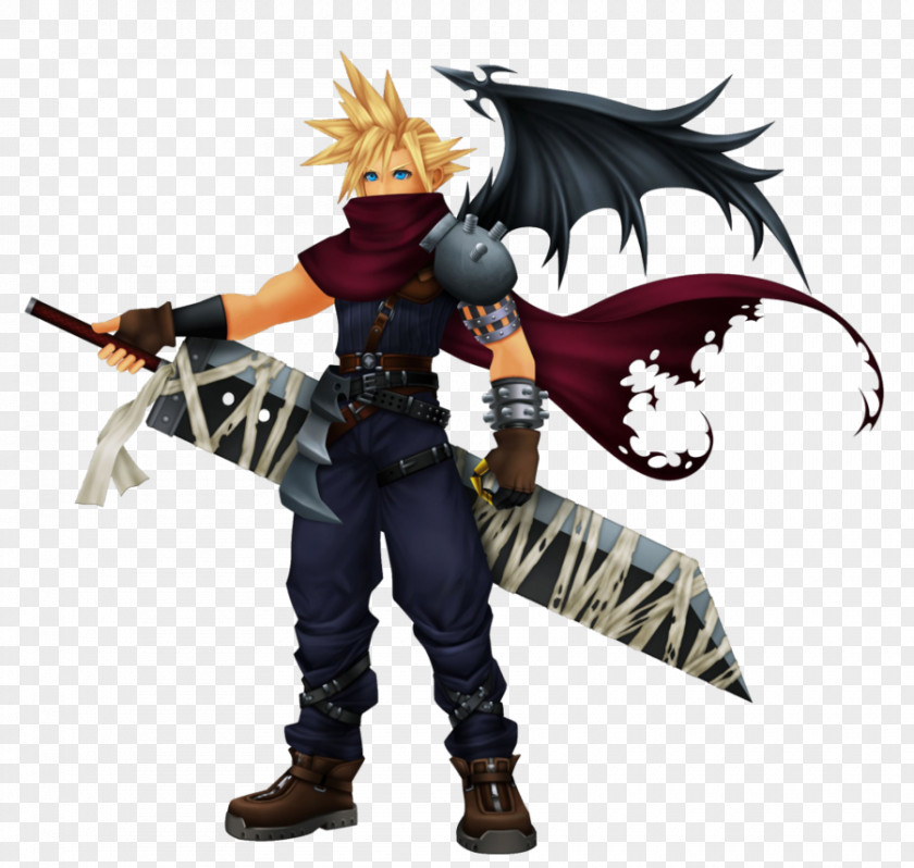 Cloud Strife Kingdom Hearts II Dissidia Final Fantasy VII 012 PNG