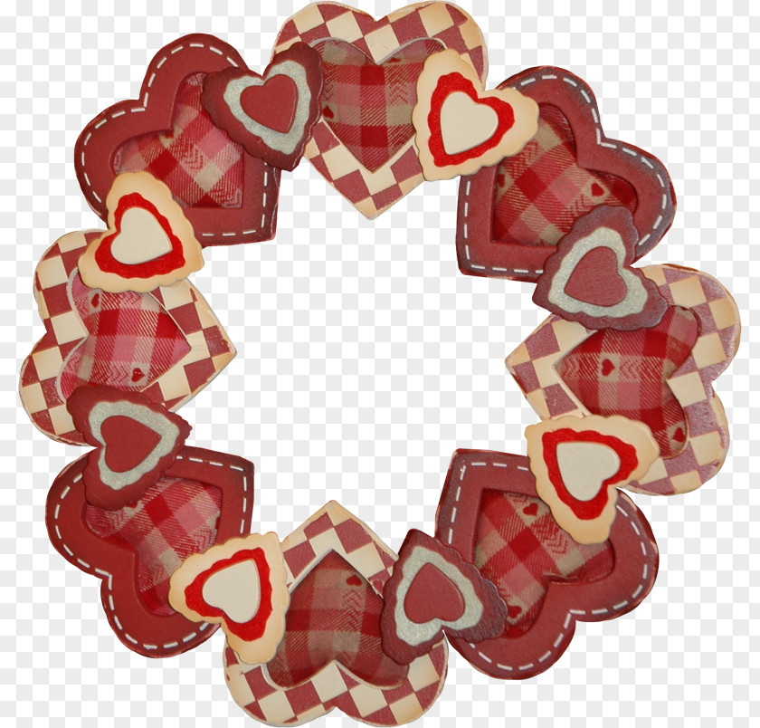 Floating Pink Hearts Wreath Heart Clip Art PNG