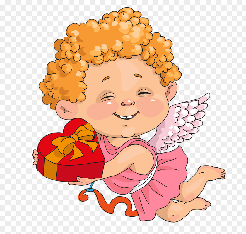 Send Love Little Angel Cupid Cartoon Drawing Illustration PNG