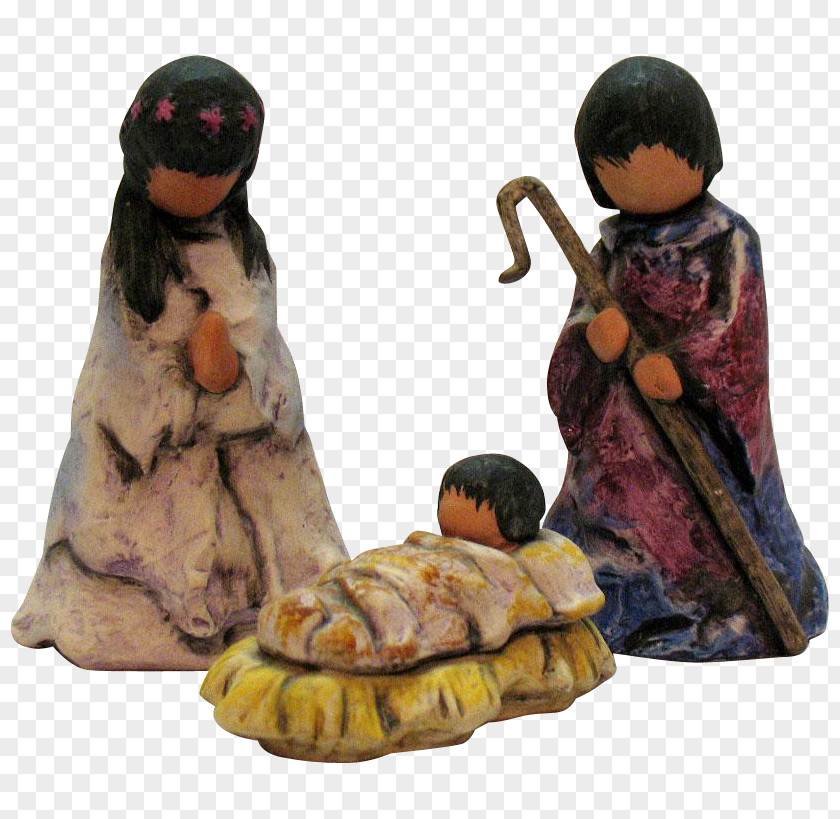 Christmas Scene DeGrazia Gallery In The Sun Historic District Nativity Manger Figurine PNG